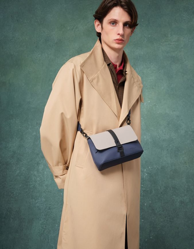 Spläsh Crossbody Bag 深藏青&浅灰褐